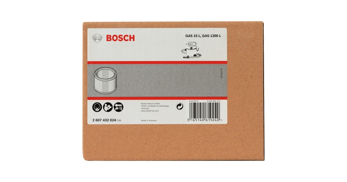 Bosch Faltenfilter für GAS 15, GAS 1200