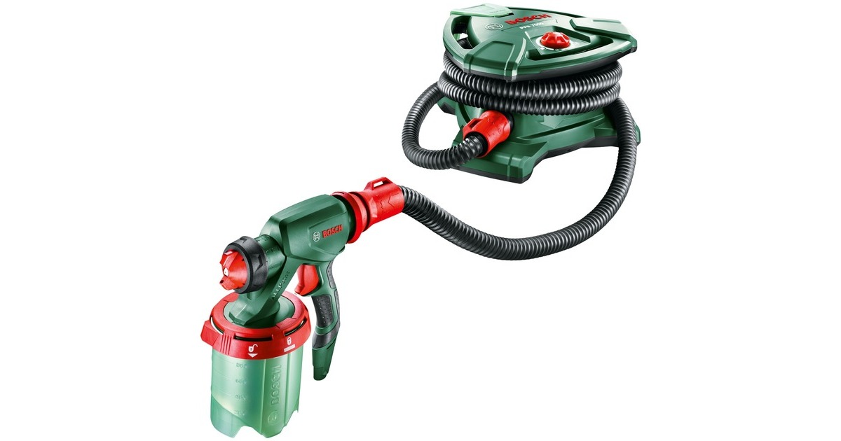 Bosch Farbsprühsystem PFS 7000, Sprühpistole(grün/schwarz, 1.400 Watt, Düse für Lackfarben + Düse für Wandfarbe)
