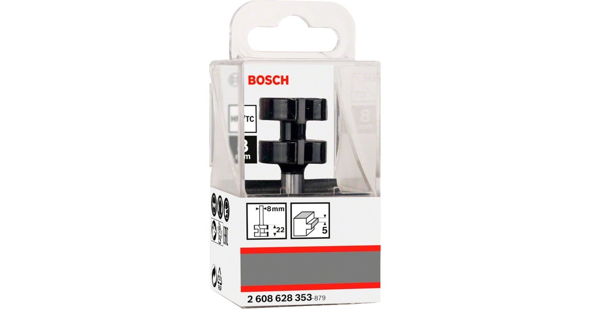 Bosch Federfräser Standard for Wood, Ø 25mm(Schaft Ø 8mm, zweischneidig)