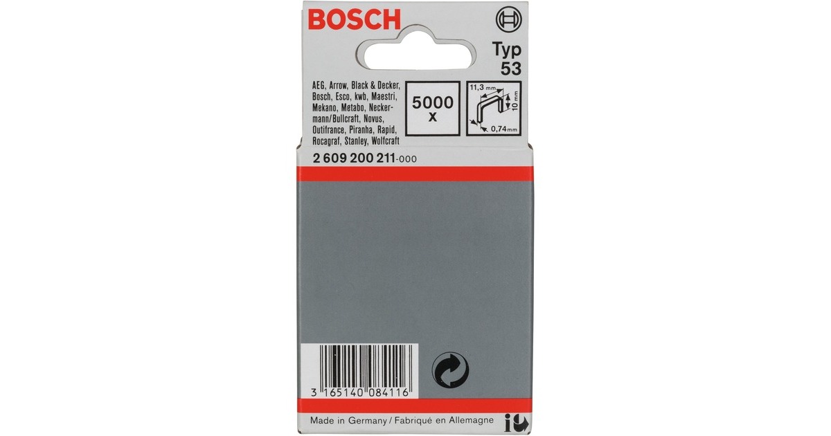 Bosch Feindrahtklammern, Typ 53, 10/11,4mm(5.000 Stück)