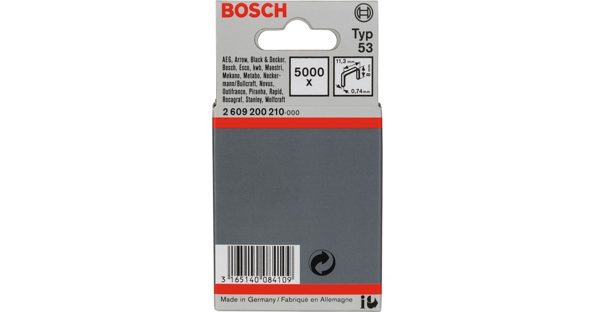 Bosch Feindrahtklammern, Typ 53, 8/11,4mm, Clip(5.000 Stück)