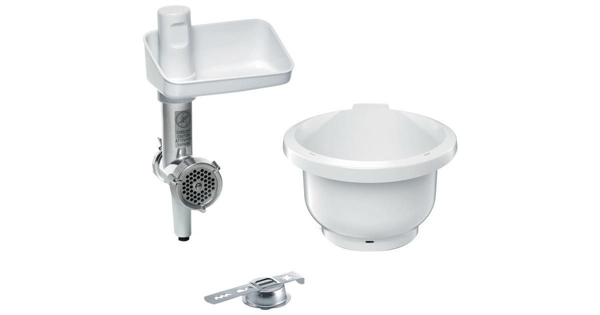 Bosch Fleischwolf-Aufsatz BakingSensation Set MUZS2BS(weiß, für Küchenmaschine MUMS2)