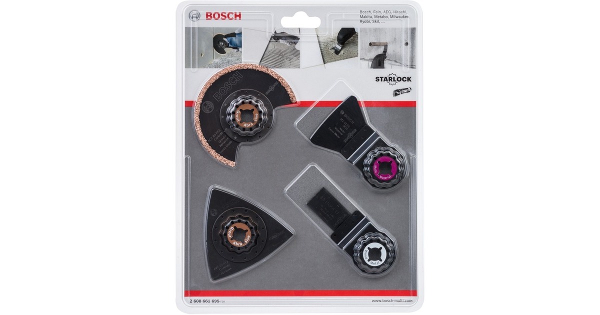 Bosch Fliesen-Set, 4-teilig, Sägeblatt-Satz