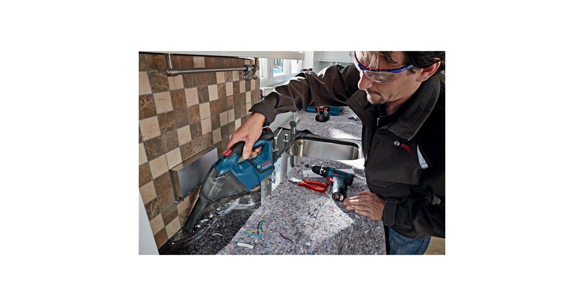 Bosch GAS 12V / 10,8V-LI Professional, Handstaubsauger(blau, L-BOXX 102, ohne Akku und Ladegerät)