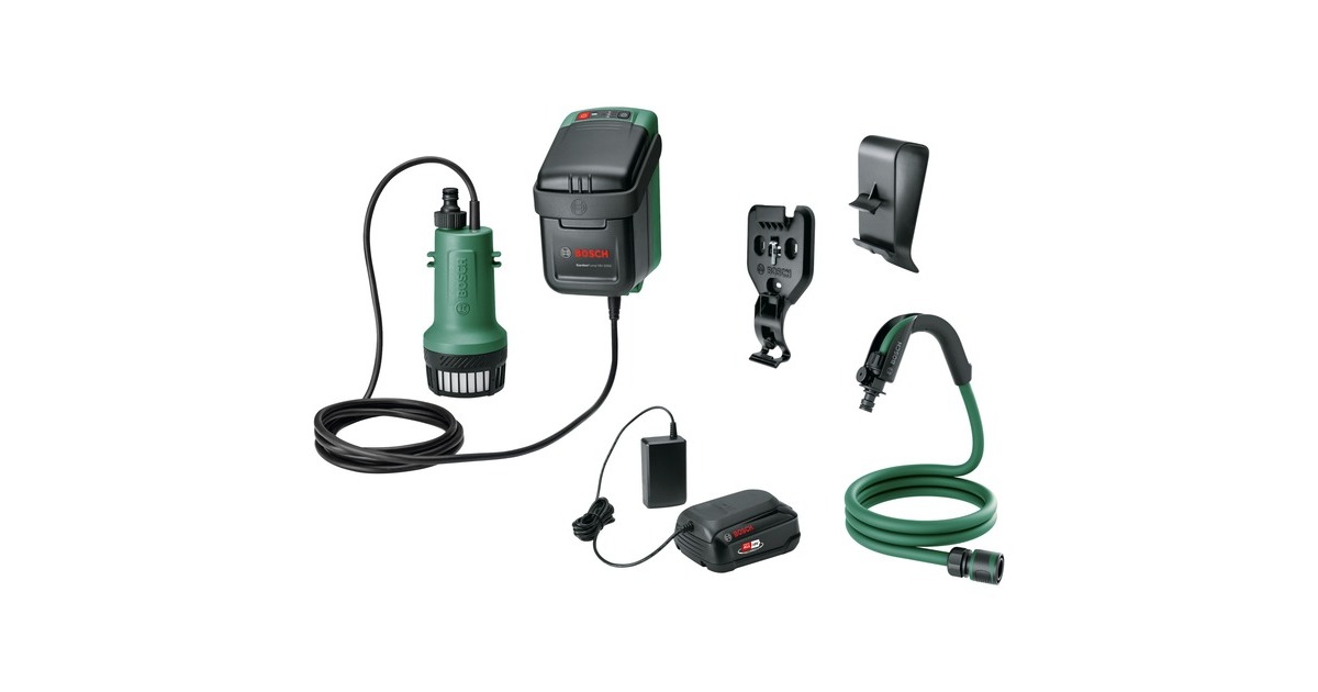 Bosch GardenPump 18V-2000, Tauch- / Druckpumpe(grün/schwarz, Li-Ionen Akku 2,5Ah, POWER FOR ALL ALLIANCE) Bosch GardenPump 18V-2000, Tauch- / Druckpumpe(grün/schwarz, Li-Ionen Akku 2,5Ah, POWER FOR ALL ALLIANCE)