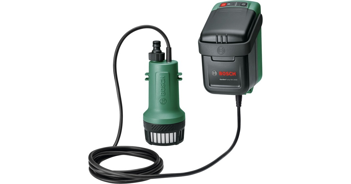 Bosch GardenPump 18V-2000 solo, Tauch- / Druckpumpe(grün/schwarz, ohne Akku und Ladegerät, POWER FOR ALL ALLIANCE)