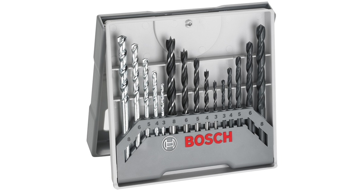Bosch Gemischter Bohrer-Satz, 15-teilig
