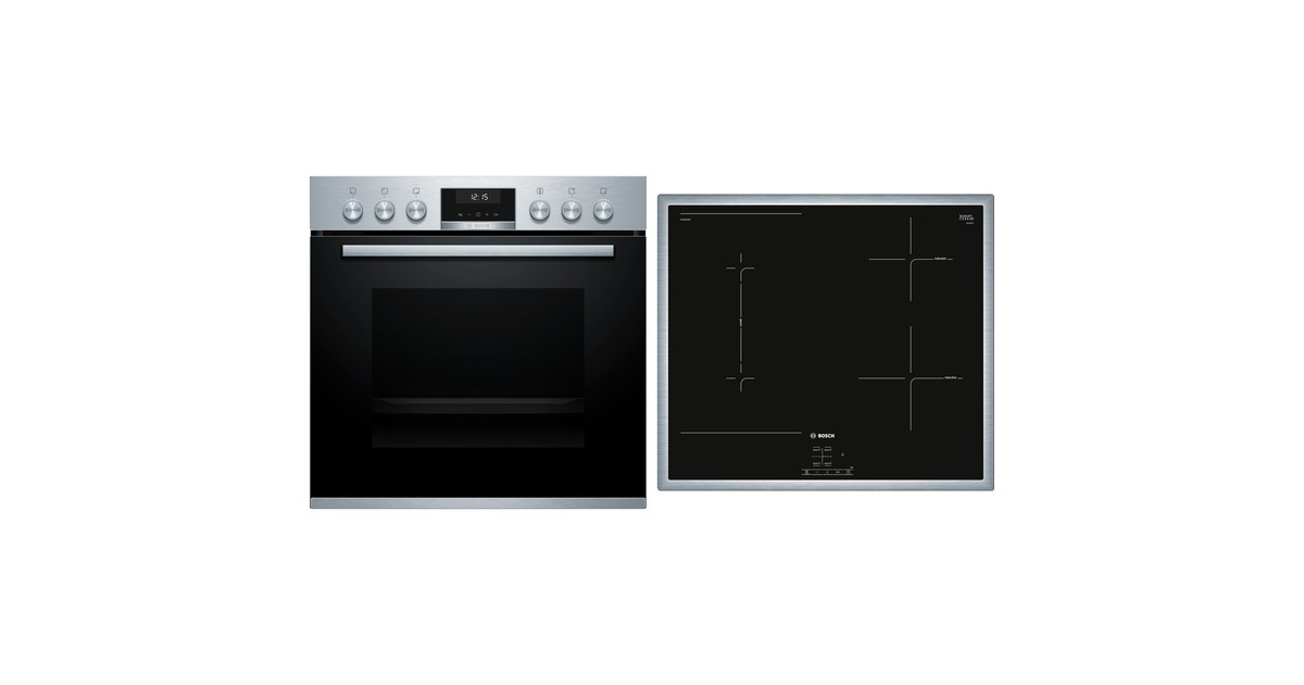 Bosch HND616LS66, Herdset(schwarz/edelstahl, 60 cm)