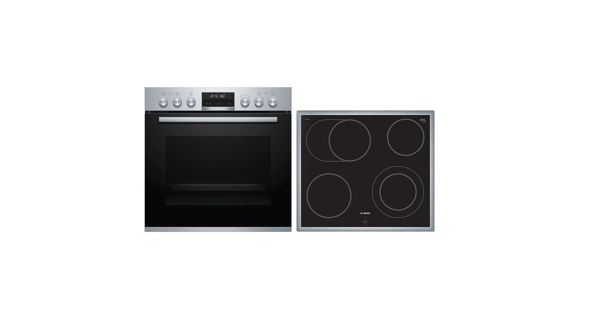 Bosch HND671CS60, Herdset(edelstahl/schwarz)