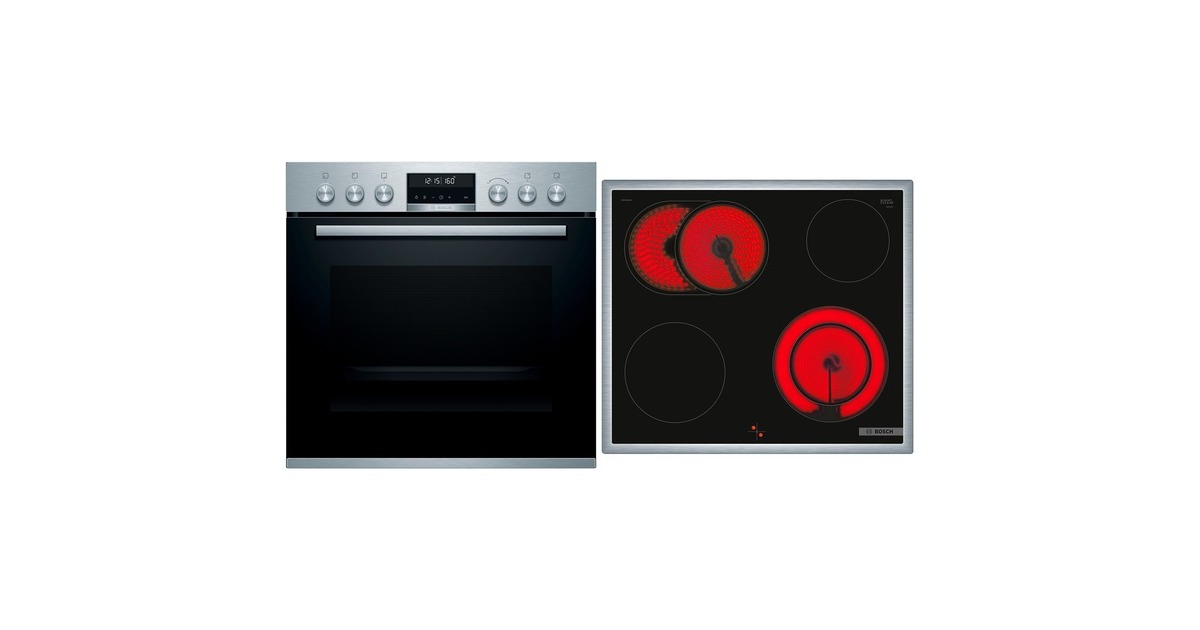 Bosch HND671OS61, Herdset(edelstahl, inkl. 1-fach Teleskopauszug)