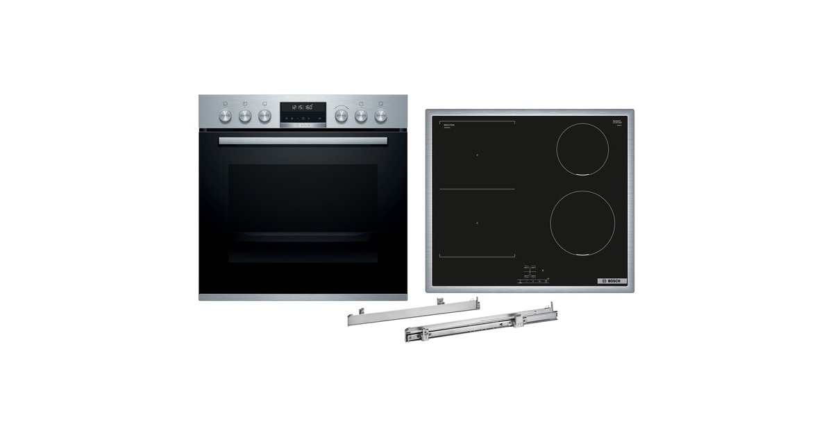 Bosch HND676OS62, Herdset(edelstahl, inkl. 1-fach Teleskopauszug)