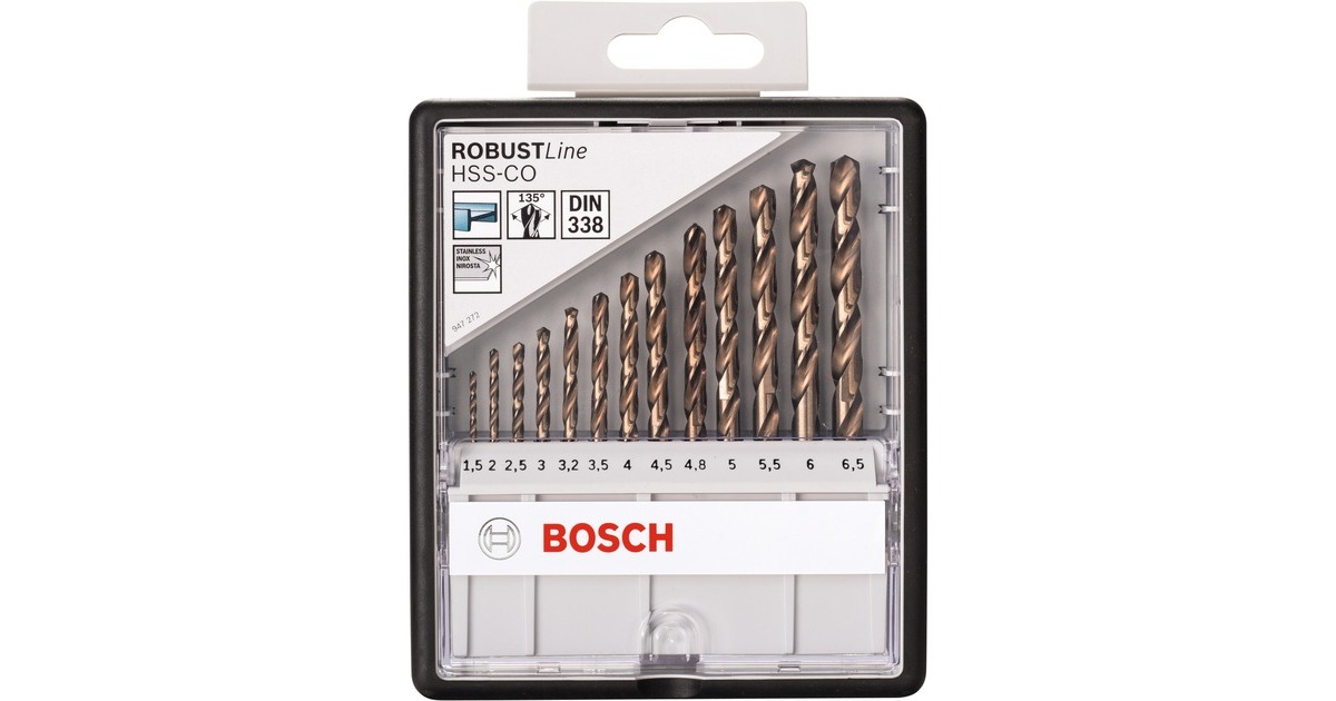 Bosch HSS-Co Robust Line Metallbohrer-Satz, 13-teilig
