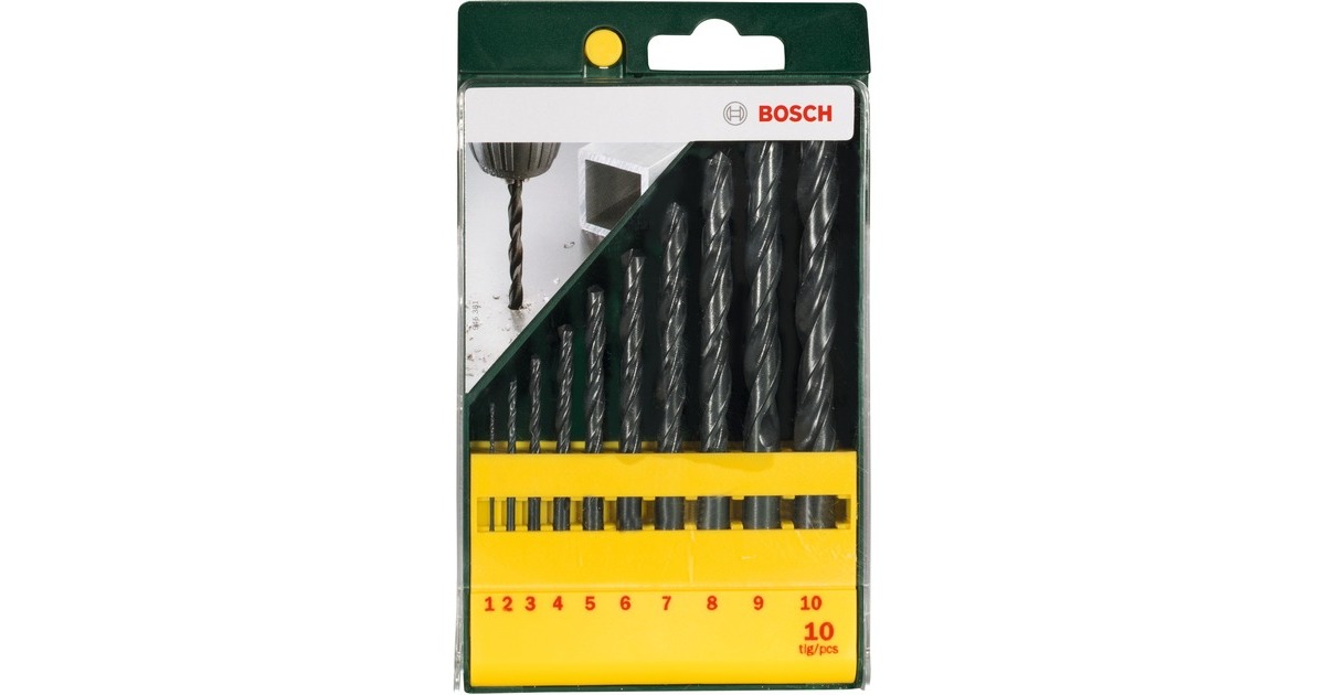Bosch HSS-R Metallbohrer-Satz, 10-teilig(grün)
