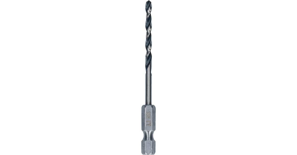 Bosch HSS-Spiralbohrer PointTeQ Hex, Ø 3,2mm(Arbeitslänge 36mm)