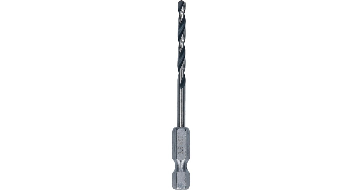 Bosch HSS-Spiralbohrer PointTeQ Hex, Ø 3,3mm(Arbeitslänge 36mm)