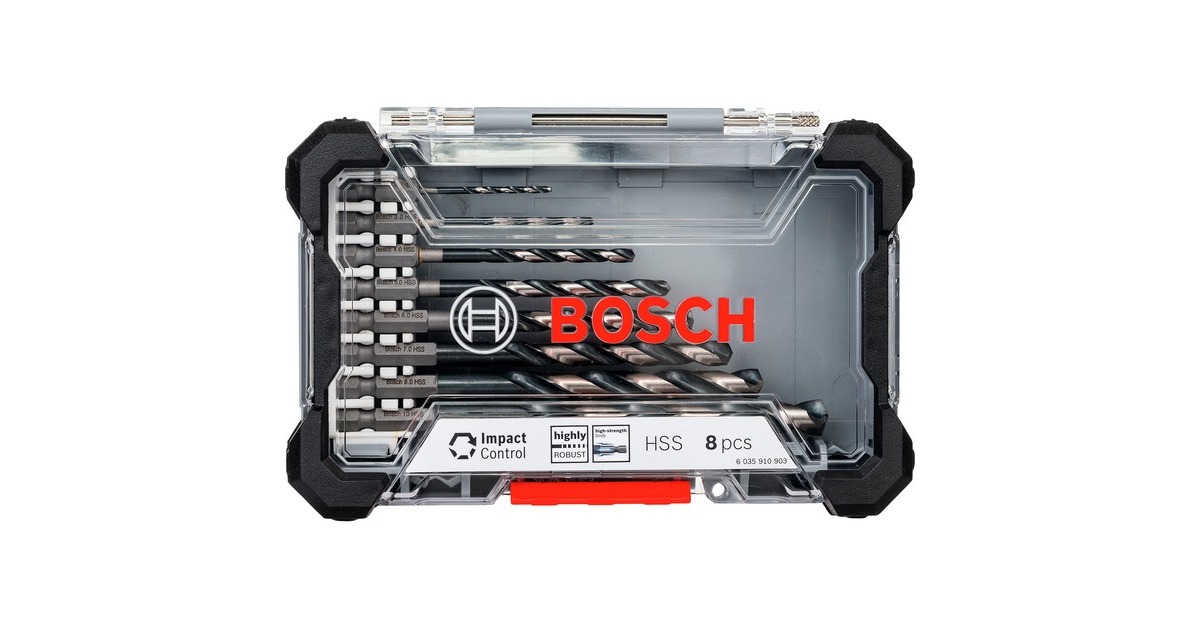 Bosch HSS-Spiralbohrer-Satz Impact Control, 8-teilig