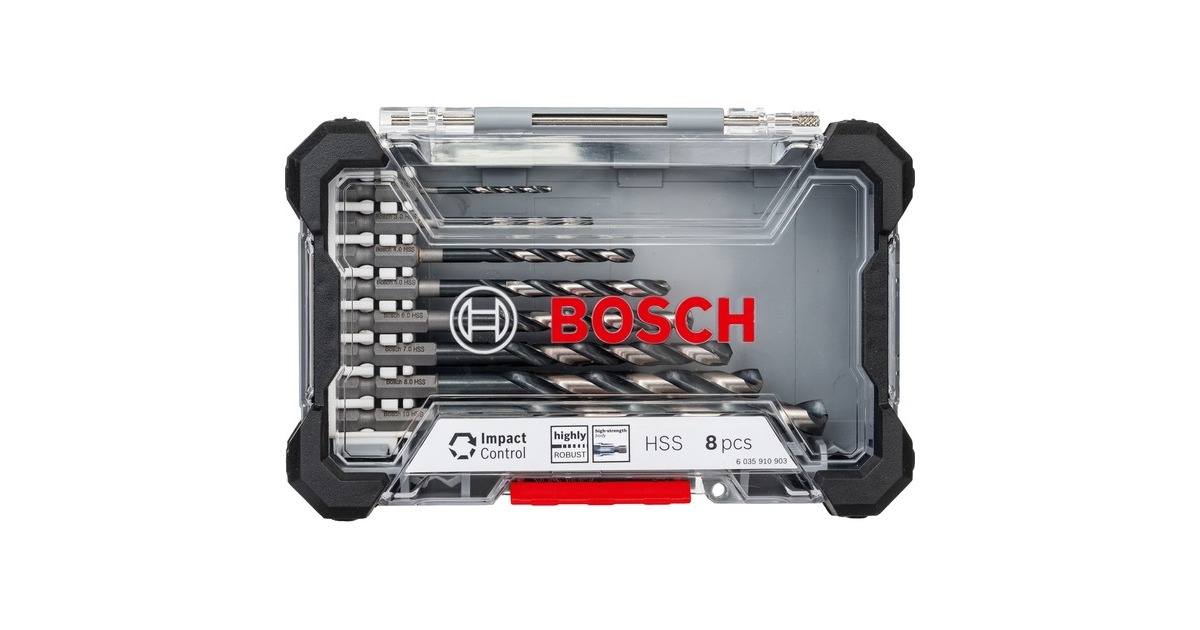 Bosch HSS-Spiralbohrer-Satz Impact Control, 8-teilig