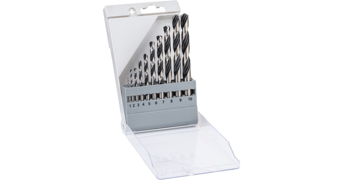 Bosch HSS-Spiralbohrer-Satz PointTeQ, 135°, 10-teilig(in Kassette)