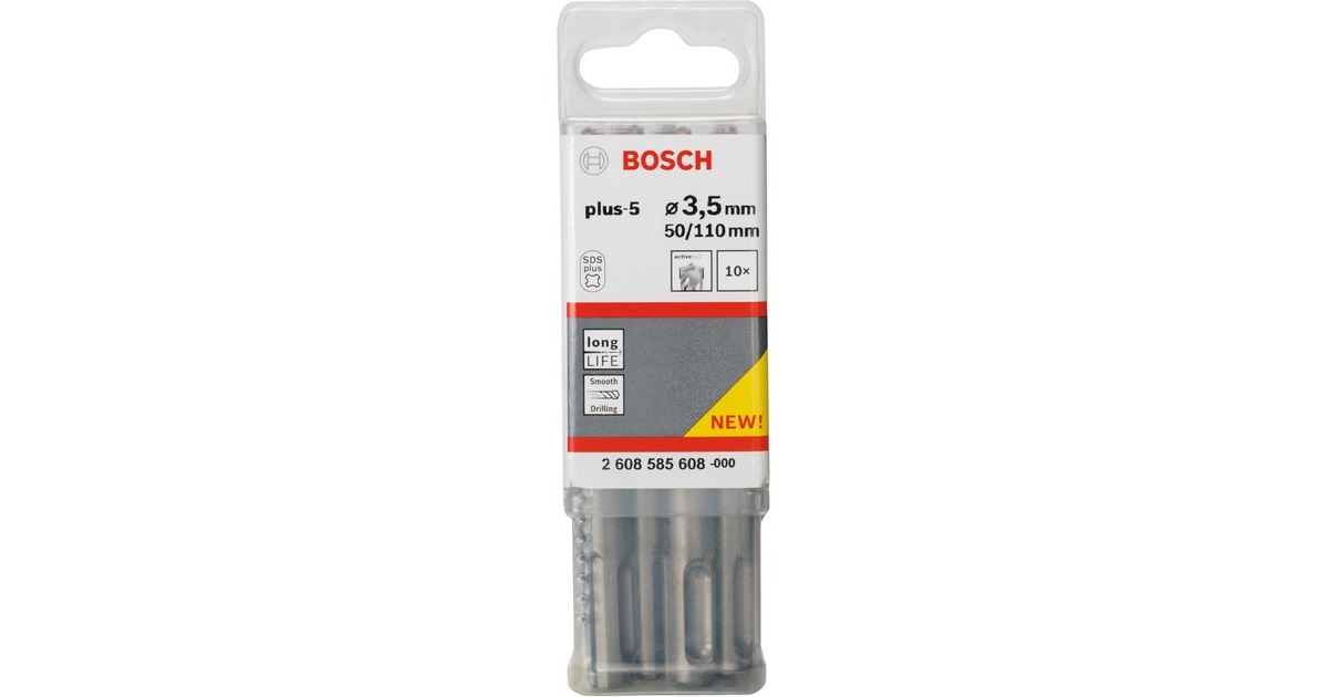 Bosch Hammerbohrer SDS-plus-5, Ø 3,5mm(10 Stück, Arbeitslänge 50mm)