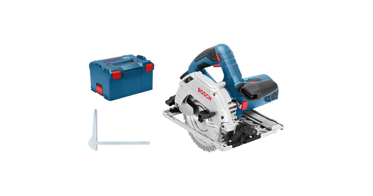 Bosch Handkreissäge GKS 55+ GCE Professional(blau, 1.350 Watt, in L-BOXX 238)