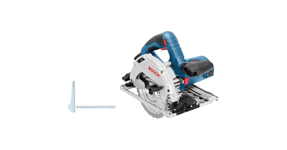Bosch Handkreissäge GKS 55+ GCE Professional(blau, 1.350 Watt, in L-BOXX 238)