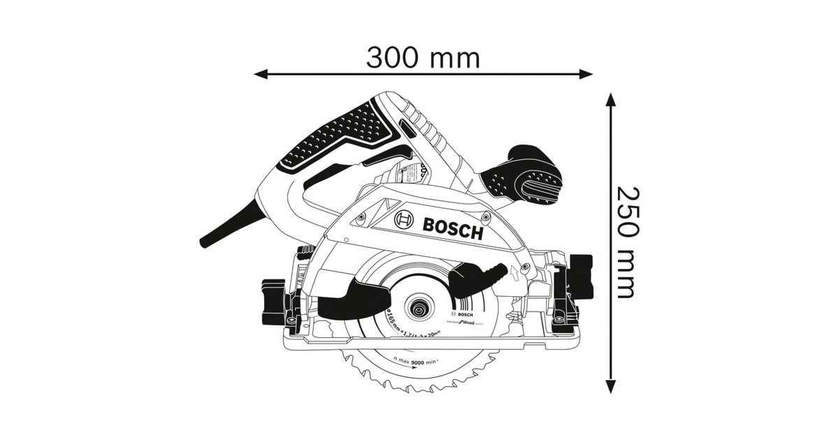 Bosch Handkreissäge GKS 55+ GCE Professional(blau, 1.350 Watt, L-BOXX, Führungsschiene FSN 1400)