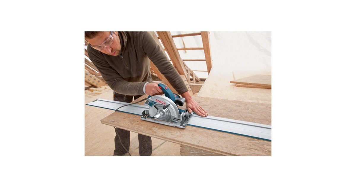 Bosch Handkreissäge GKS 65 GCE Professional(blau, 1.800 Watt, L-BOXX, Führungsschiene FSN 1400)