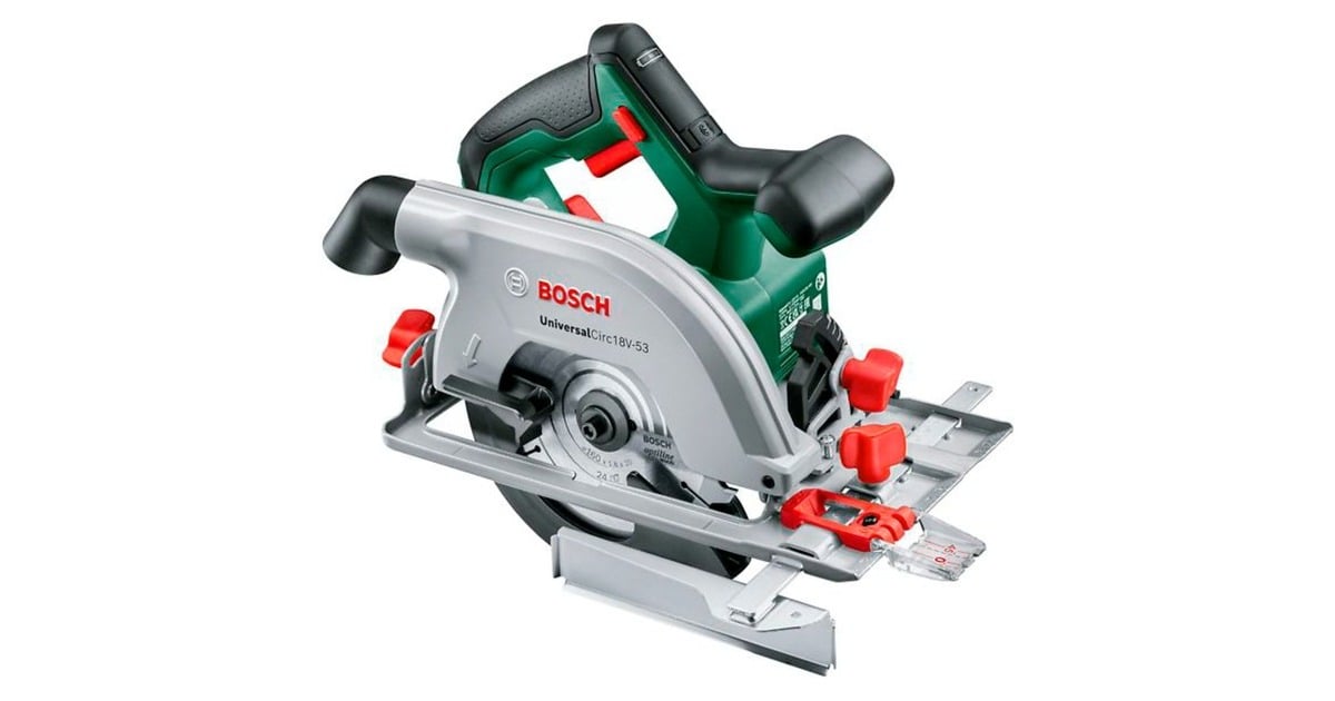 Bosch Handkreissäge UniversalCirc 18V-53, 18Volt(grün/schwarz, Li-Ionen Akku 2,5Ah, POWER FOR ALL ALLIANCE)