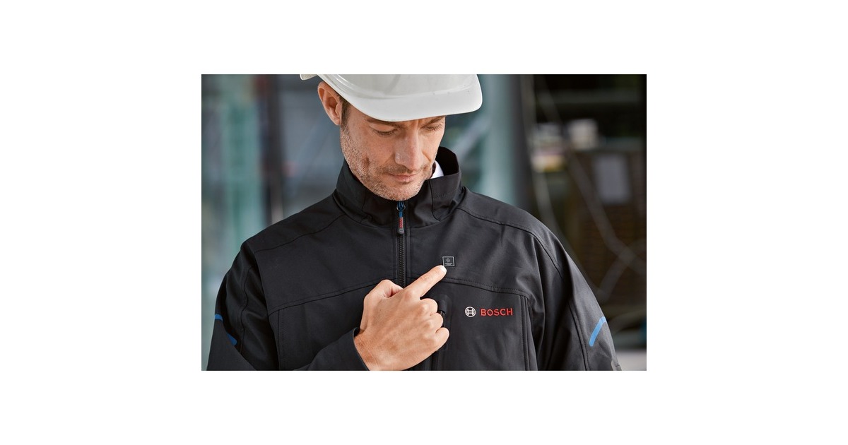 Bosch Heat+Jacket GHJ 12+18V Kit Größe 2XL, Arbeitskleidung(schwarz, inkl. Ladeadapter GAA 12V-21, 1x 12-Volt-Akku)