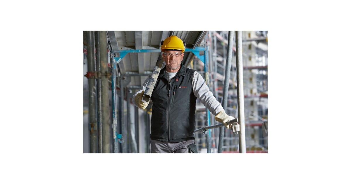 Bosch Heat+Jacket GHV 12+18V Kit Größe L, Arbeitskleidung(schwarz, inkl. Ladegerät GAL 12V-20 Professional, 1x Akku GBA 12V 2.0Ah)