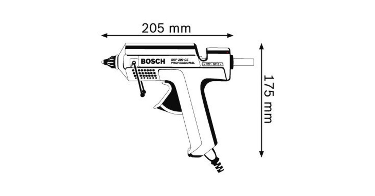 Bosch Heißklebepistole GKP 200 CE Professional(blau, Koffer, 500 Watt)