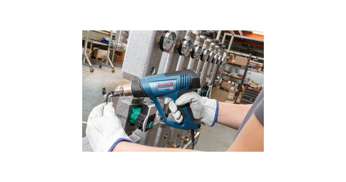 Bosch Heißluftgebläse GHG 23-66 Kit Professional + 5-teilges Zubehör(blau/schwarz, 2.300 Watt)