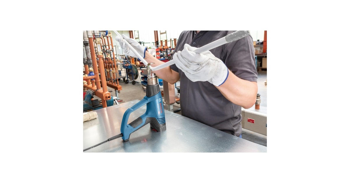 Bosch Heißluftgebläse GHG 23-66 Kit Professional + 5-teilges Zubehör(blau/schwarz, 2.300 Watt)