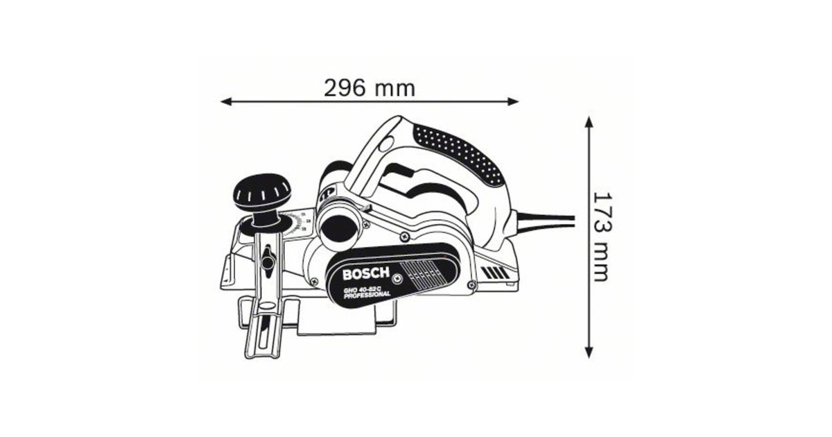 Bosch Hobel GHO 40-82 C Professional, Elektrohobel(blau/schwarz, Handwerkerkoffer, 850 Watt)