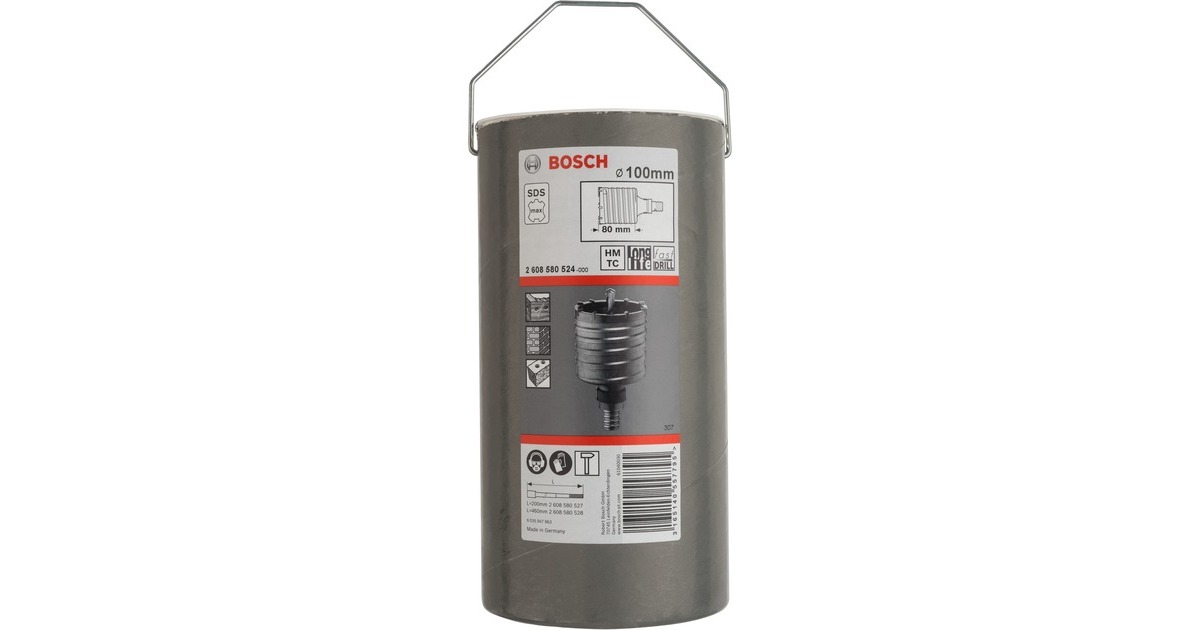 Bosch Hohlbohrkrone SDS-max-9 CoreCutter, Ø 100mm, Bohrer(zweiteilig mit Gewinde)