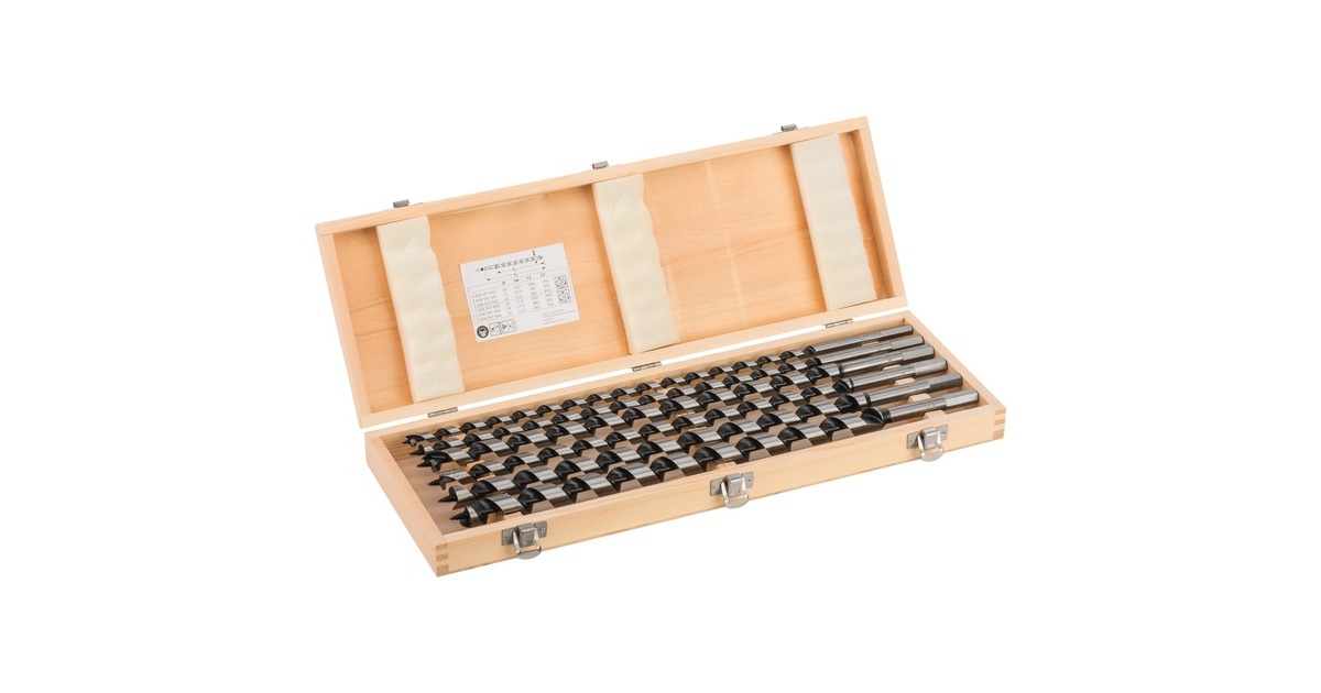 Bosch Holz-Schlangenbohrer Set, 6-teilig, Bohrer-Satz(Arbeitslänge 385mm)