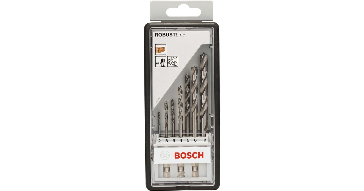 Bosch Holzbohrer-Satz Robust Line, 7-teilig(1/4