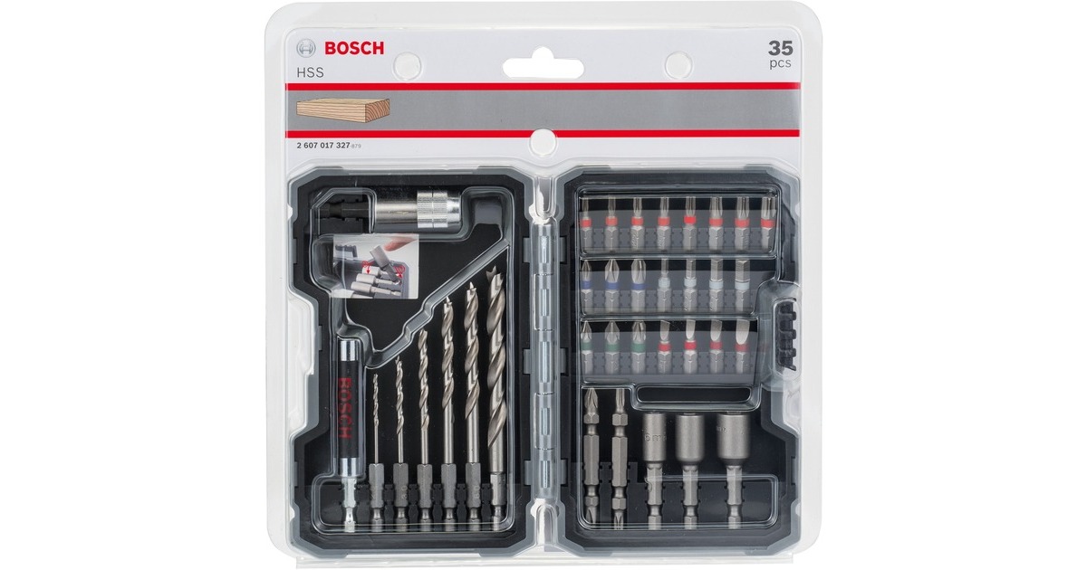 Bosch Holzbohrer-und Bit-Set Extra Hard, 35-teilig, Bohrer- & Bit-Satz