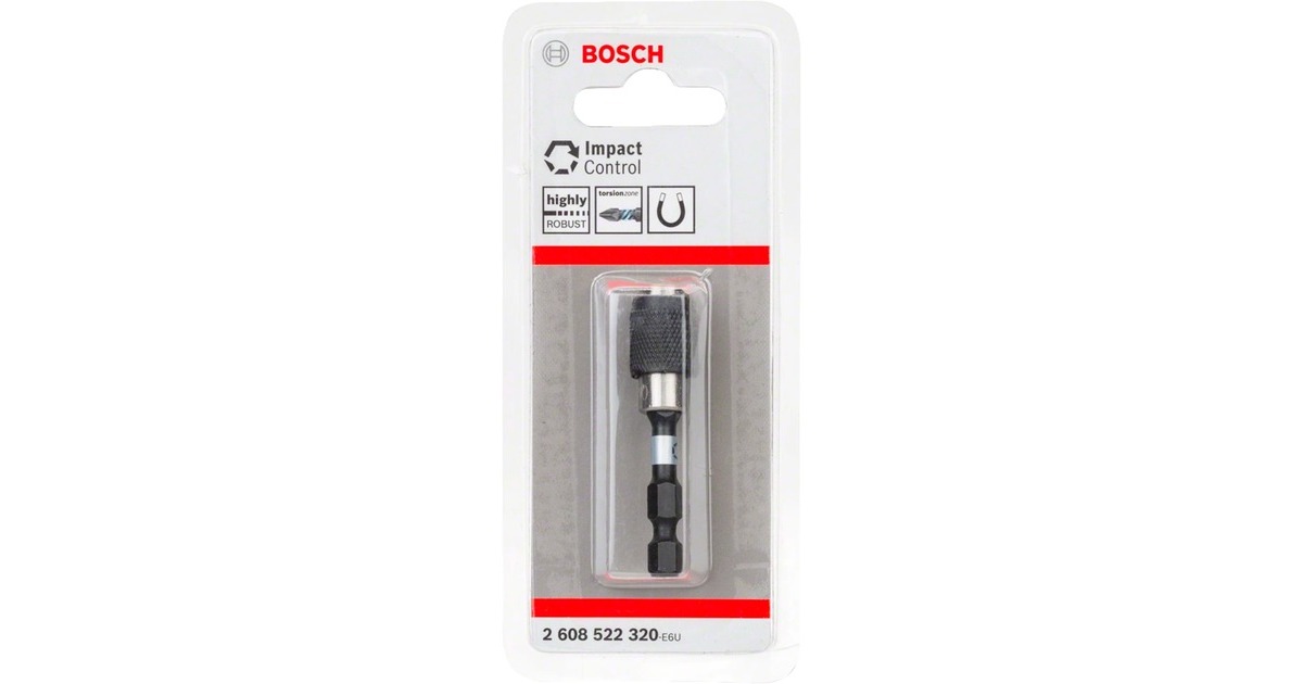 Bosch Impact Control Schnellverschluss-Bithalter mit Magnet, 1/4", Adapter