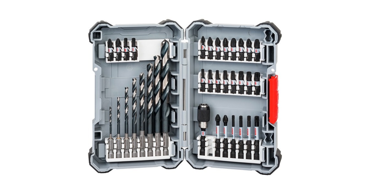 Bosch Impact Control-Schrauberbit-Set m. HSS-Bohrern, 1/4", 35-teilig, Bohrer- & Bit-Satz
