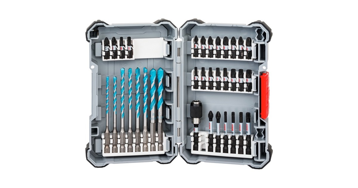 Bosch Impact Control-Schrauberbit-Set m. Mehrzweckbohrern, 1/4", 35-teilig, Bohrer- & Bit-Satz