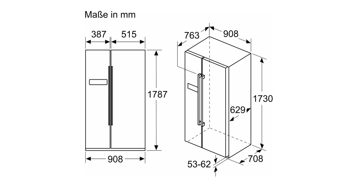 Bosch KAI93VBFP Serie 6, Side-by-Side(schwarz/grau)