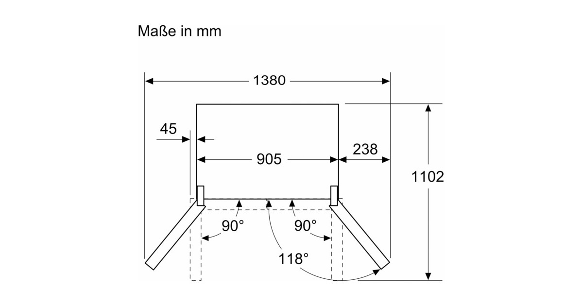 Bosch KFN96APEA Serie | 6 , French Door(edelstahl, Home Connect)