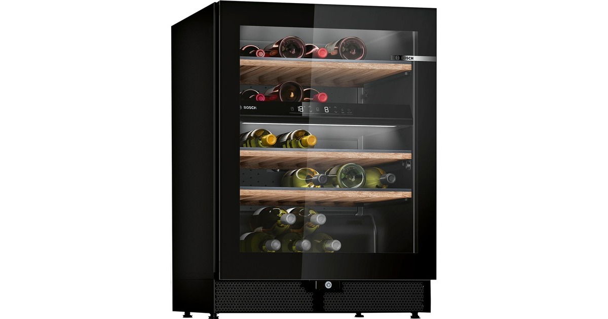 Bosch KWK16ABGB Serie 6, Weinkühlschrank(schwarz, 2 Temperaturzonen)