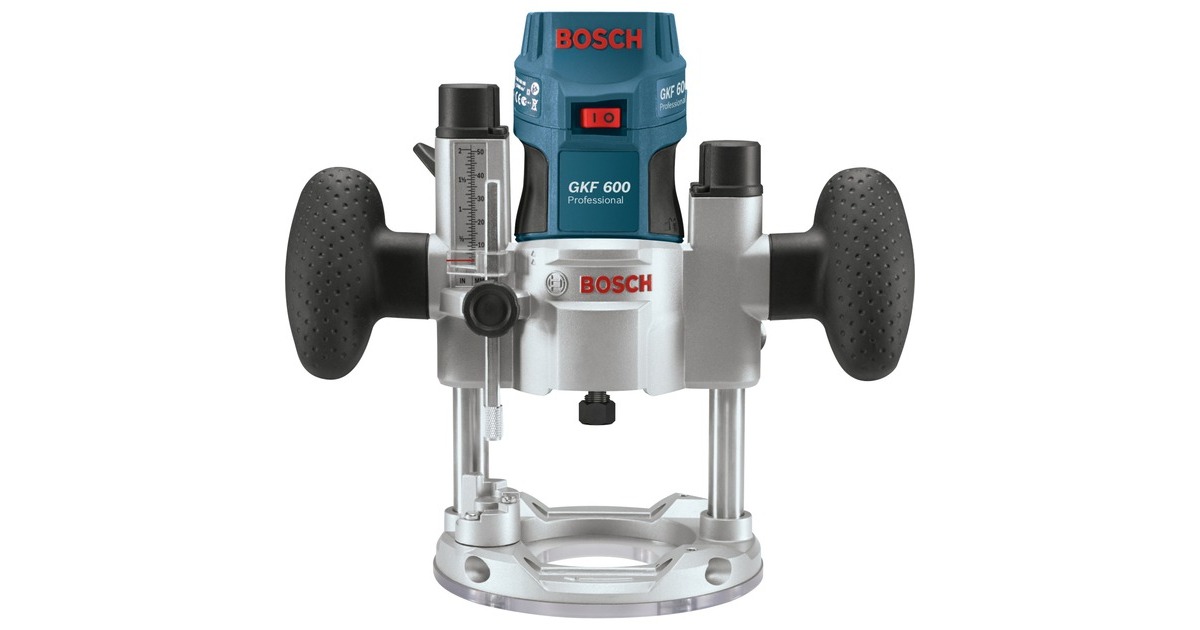 Bosch Kantenfräse GKF 600 Professional, Oberfräse(blau, 600 Watt, Koffer)