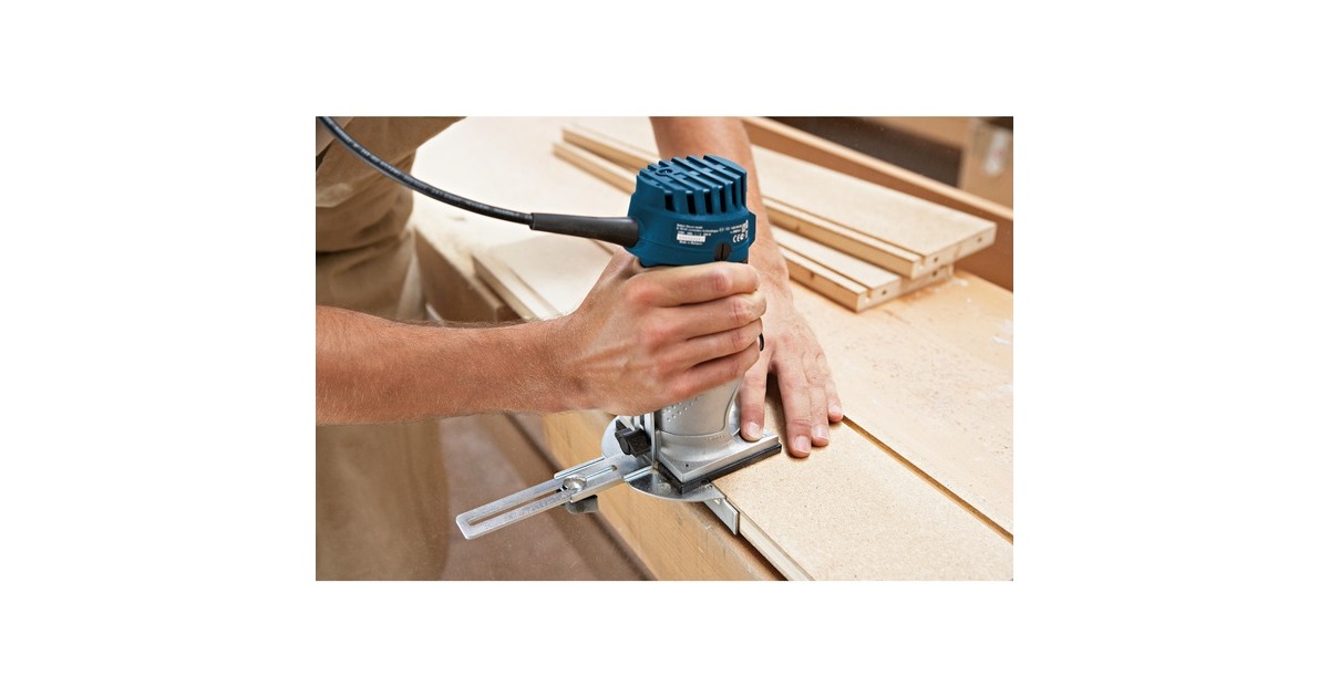 Bosch Kantenfräse GKF 600 Professional, Oberfräse(blau, 600 Watt, Koffer)