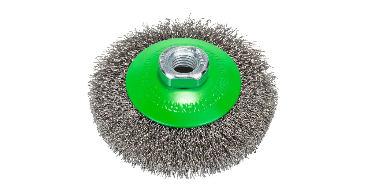 Bosch Kegelbürste Clean for Inox, Ø 75mm, gewellt(0,35mm Edelstahldraht, M14, für Winkelschleifer)