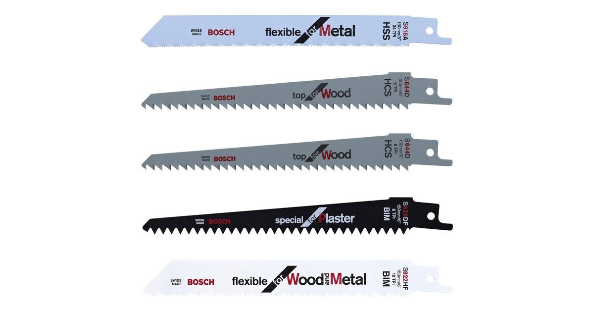 Bosch Keo Säbelsägeblatt-Satz, 5-teilig