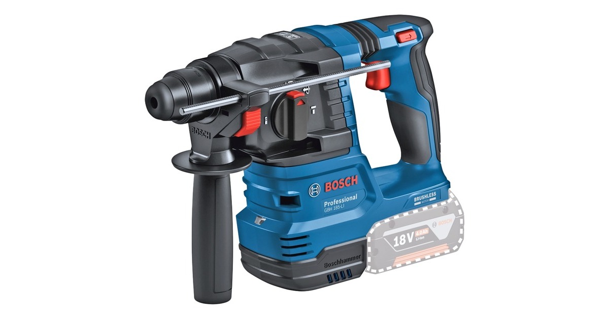 Bosch Kombi-Set Akku-Bohrschrauber GSR 18V-45 + Akku-Bohrhammer GBH 18V-22(blau, 2x Li-Ionen Akku 4,0Ah, Werkzeugtasche)
