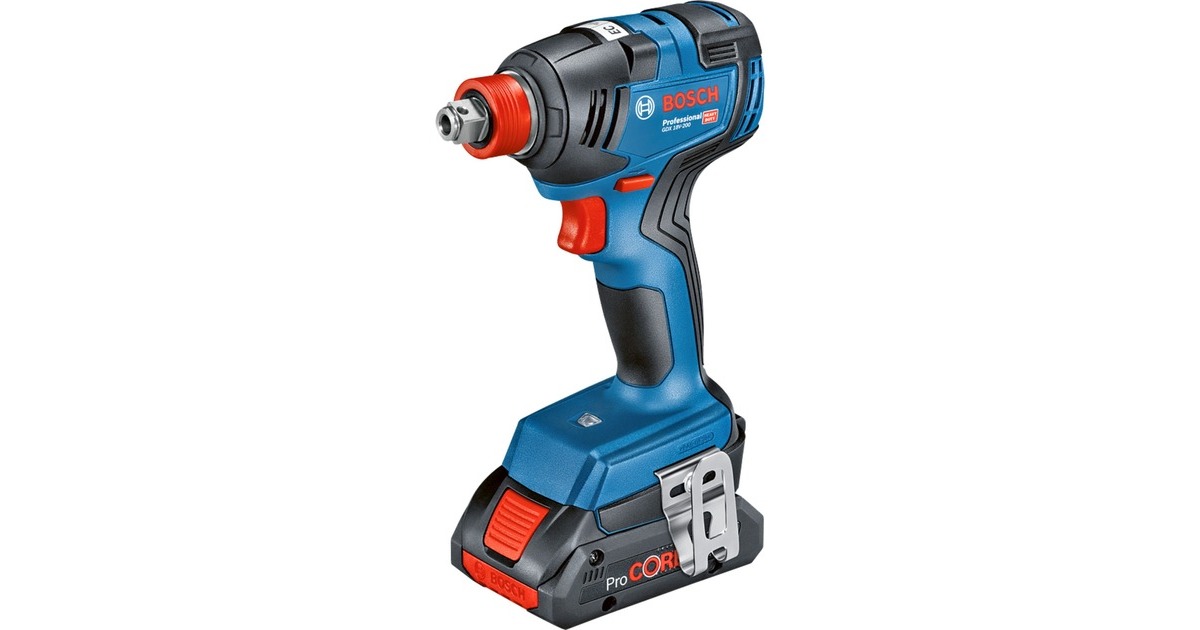 Bosch Kombi-Set GSR 18V-55 + GDX 18V-200 + GBH 18V-22, Werkzeug-Set(blau, 3x Akku ProCORE18V 4,0Ah, Werkzeugtasche)